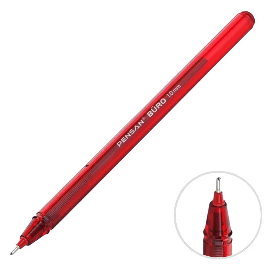 Pensan 2270 Büro Tükenmez Kalem Kırmızı 50'li Paket