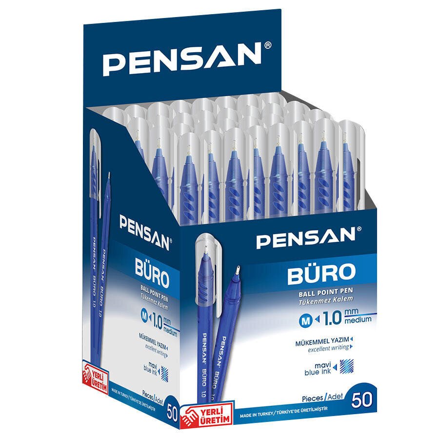 Pensan 2270 Büro Tükenmez Kalem Mavi 50'li Paket