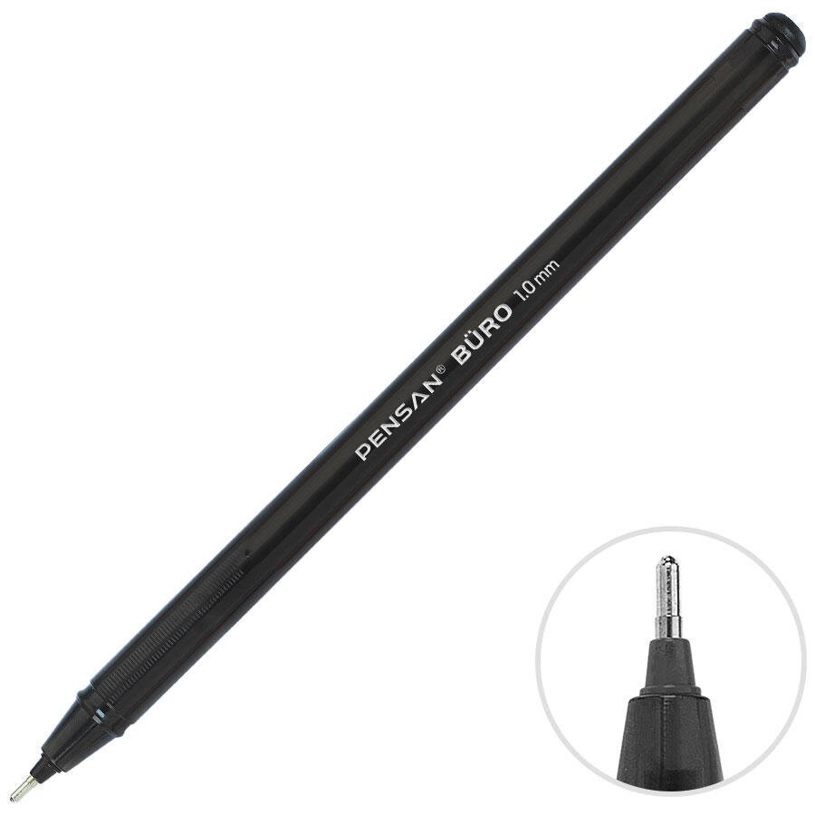 Pensan 2270 Büro Tükenmez Kalem Siyah 50'li Paket